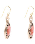 Sun Orange Sponge Coral Golden Drop Earrings