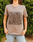 Sunflower Engraved Graphic Tee