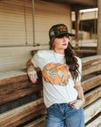 Sunset Cowgirl Rider Graphic Tee