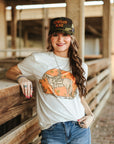 Sunset Cowgirl Rider Graphic Tee