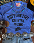 Support Live Country Music Graphic Tee