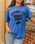 Support Live Country Music Graphic Tee