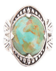 Sweet Dreams Faceted Blue Turquoise and Sterling Silver Ring