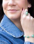 Sweet Dreams Faceted Blue Turquoise and Sterling Silver Ring