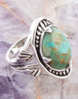 Sweet Dreams Faceted Blue Turquoise and Sterling Silver Ring