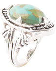 Sweet Dreams Faceted Blue Turquoise and Sterling Silver Ring