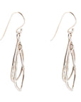 Swirled Sterling Silver Drop Earrings