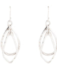 Swirled Sterling Silver Drop Earrings