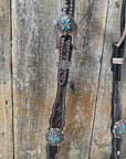 Dark Oil One Ear Headstall & Breastcollar Set