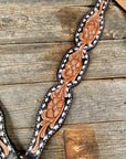 Floral Tooled Buckstitch Breastcollar