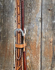One Ear Headstall / Bridle - Gold Flower & European Crystal Conchos