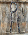 Dark Oil One Ear Headstall & Breastcollar Set
