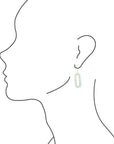 Teal Agate Endless Loop Earrings