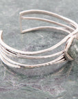Terra Green Seraphinite and Sterling Silver Cuff Bracelet