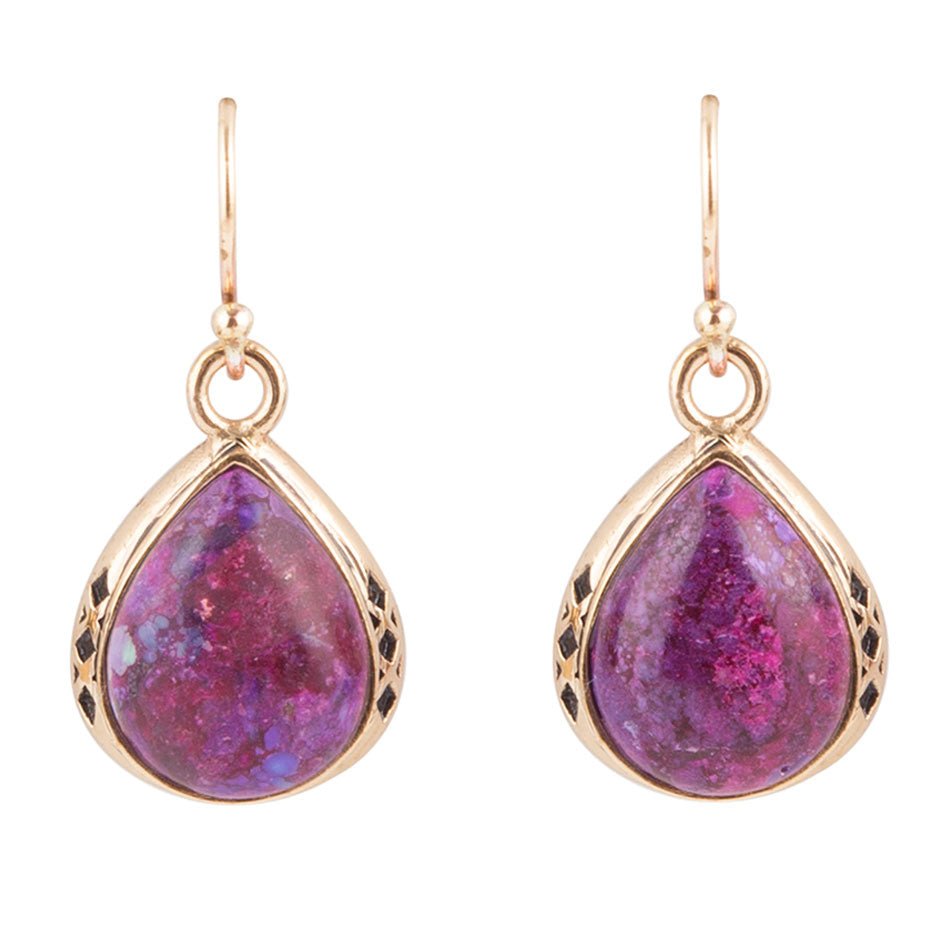 The Perfect Drop of Purple Turquoise Earrings