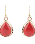 The Perfect Drop Red Howlite Earrings
