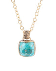 Three Turquoise Stone Necklace