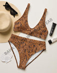 Yeehaw Tooled Leather Print Bikini