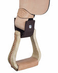 Tough-1 Brown Durable Nylon And Leather 3 Inch Saddle Stirrup Turner Strap