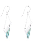 Trapeze Blue Turquoise and Sterling Silver Earrings