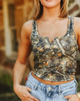 Tree Camo V-Neck Tank Top