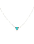 Trident Turquoise and Sterling Silver Necklace