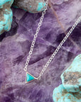 Trident Turquoise and Sterling Silver Necklace