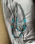 Turquoise and Silver Pearl Layered Necklace