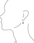 Turquoise and Spiny Oyster Matrix and Bronze Earrings