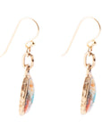 Turquoise and Spiny Oyster Matrix and Bronze Earrings