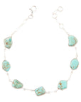 Turquoise and Sterling Silver Line Bracelet