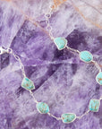 Turquoise and Sterling Silver Line Bracelet