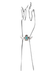 Blue Turquoise and Sterling Silver Phoenix Cuff Bracelet