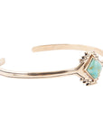 Blue Turquoise Aztec Golden Cuff Bracelet