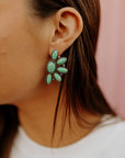 Turquoise Cluster Stud Earrings
