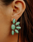 Turquoise Cluster Stud Earrings