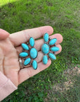 Turquoise Cluster Stud Earrings