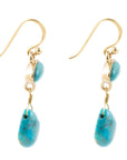 Turquoise Drop Bronze Earring