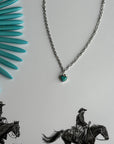 Turquoise Heart Gold Chain Necklace