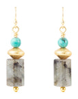 Turquoise Labradorite Drop Earrings