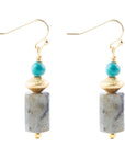 Turquoise Labradorite Drop Earrings