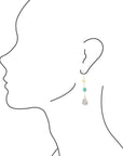 Turquoise Labradorite Elongated Earrings