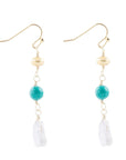 Turquoise Labradorite Elongated Earrings