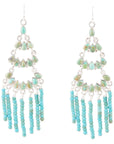 Turquoise Layered Chandelier Earrings
