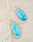 Turquoise Magnesite Teardrop Statement Earring