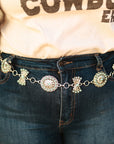 Turquoise Multi Concho Chain Belt