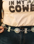 Turquoise Multi Concho Chain Belt