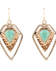 Turquoise Shield Earrings
