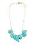 Turquoise Slabs Statement Necklace