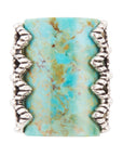 Blue Turquoise Sterling Silver Slice Statement Ring